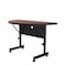Correll Half Round Deluxe Adjustable Height Flip Top Training Table, High Pressure Laminate Top, Cherry FT2448HR-21 - alternate 1